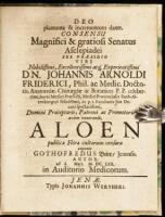 Aloen Publica Florae Cultorum Censurae Exponit Gothofredus Beier