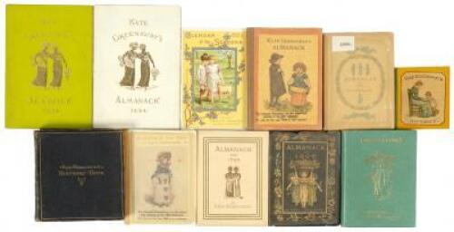 Eleven Almanacs and books by Kate Greenaway