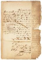 Manuscript Expediente regarding a slave as the subject of an inheritance