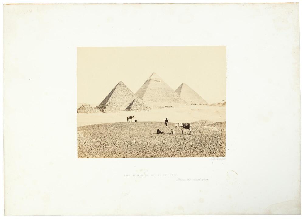 Three original albumen photograph of pyramids, issued as Part 4 of ...