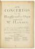 Six Concertos For the Harpsicord or Organ Composed by Mr. Handel - 2