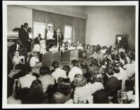 Photograph of Los Angeles Musician's Union Jam Session - signed on verso by Buddy Collette