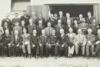 Panoramic photograph of some 89 attendees at the Modesto Cow Congress, a joint convention of the California Creamery Operators Association and the California State Dairy Association - 4