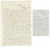 Two letters written shortly after the 1906 San Francisco Earthquake, from an American expatriate in Italy to a friend in San Francisco, inquiring about events following the catastrophe