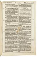 A Leaf from the 1611 King James Bible with "The Noblest Monument of English Prose" by John Livingston Lowes & "The Printing of the King James Bible" by Louis I. Newman