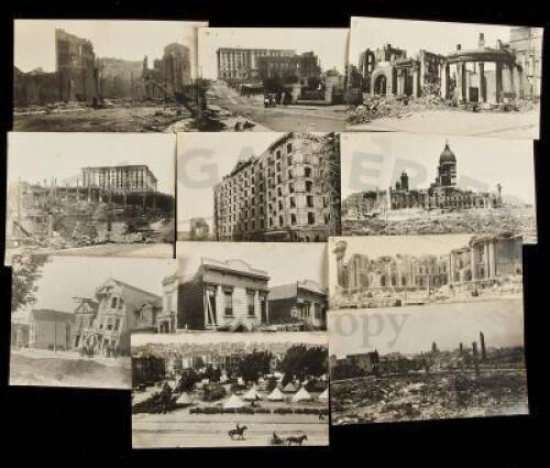 Thirty-three silver photographs of the devastation following the San Francisco earthquake and fire of April 18, 1906