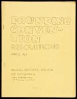 Founding Convention Resolutions, June 21, 1964, W.E.B. Dubois Clubs of America