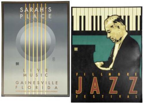 Two music posters by David Lance Goines