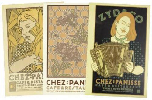 Three Chez Panisse posters by David Lance Goines
