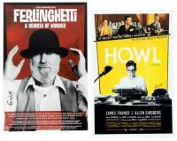 Two film posters signed by Lawrence Ferlinghetti