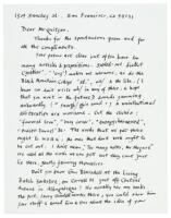 Original handwritten letter by Philip Whalen