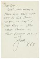 Handwritten letter from Jack Kerouac to Lois Sorrells Beckwith