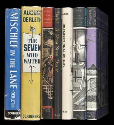 Seven detective and mystery by August Derleth - including one signed