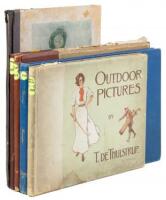 Six early 20th century illustrated volumes some featuring American beauties by Howard Chandler Christie and others