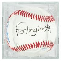 Baseball Canto - broadside poem, with signed baseball