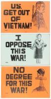 Three anti-Vietnam War posters by Lisa Lyons