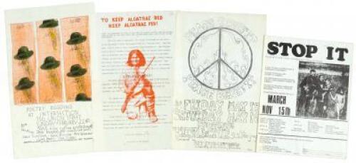 Stop War / Join Peace Vigil [at] Port Chicago Weapons Station - with Kent State protest poster and other movement ephemera