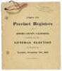 Index to Precinct Register of Sierra County, California. Printed for the General Election to be held on Tuesday, November 7th, 1916