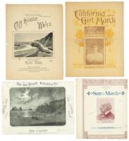 Four pieces of San Francisco and California sheet music