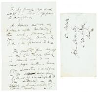 Letter to literary advisor John Owen, about correcting the text of anti-slavery speech