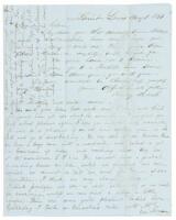 Letter describing women emigrants in St. Louis, bound for the California Gold Rush