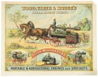 Wood, Taber & Morse's Steam Engine Works. Eaton, Madison Co. N.Y. Portable & Agricultural Engines our Specialty