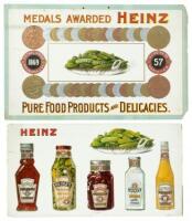 Two chromolithograph advertising signs for the H.J. Heinz Company