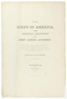 Title leaf from The Birds of America from Original Drawings by John James Audubon...Re-issued by J.W. Audubon