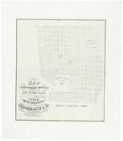 Map of University Mound: situated on the San Bruno Road, 4 miles from City Hall, San Francisco, being a portion of the "Bernal Rancho"... To be sold by Jerome Rice & Co. Auctioneers...