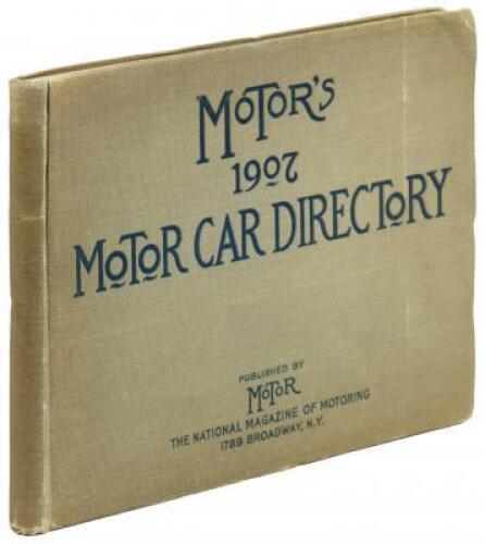 MoTor's 1907 Motor Car Directory (cover title)