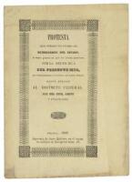 Protesta que dirigió el Ecsmo. Sr. Gobernador del Estado, al mayor general en gefe del ejército americano, por la orden de 4 del presente mes, que desmembrando el territorio del mismo Estado, mandó anecsar al Distrito federal los del este, oeste y Tula