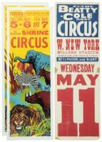 Eight circus posters