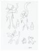 Set of Four Line Drawings - 2