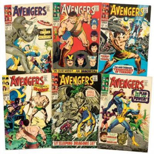AVENGERS No. 37, 38, 39, 40, 41, 42 * Lot of Six Comics