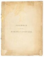 Grammar of the Dakota Language (section title)
