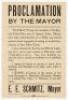 Proclamation by Mayor E.E. Schmitz of San Francisco authorizing police to kill looters following the 1906 earthquake and fire