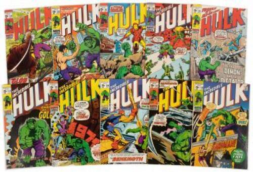 INCREDIBLE HULK Nos. 129, 130, 131, 132, 133, 134, 135, 136, 137, 138 * Lot of Ten Comic Books