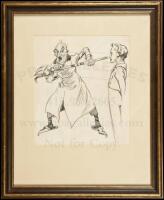 Number Nine and the Wizard - Original pen & ink drawing from The Wonder City of Oz