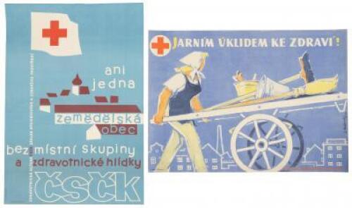 Two public health posters from Communist Czechoslovakia