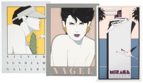 Three silkscreen posters by Patrick Nagel