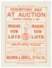 Peremptory Sale At Auction... Marine View Lots. By Order of Mrs. Emma L. Merritt, Executrix of the Estate of Adolph Sutro, Deceased...