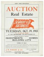 Real estate flyer/auction catalogue for houses, flats, commercial buildings and undeveloped properties in San Francisco