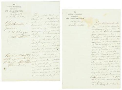 Two documents describing the attack on Jaruco, Cuba by the independence forces led by General Antonio Maceo