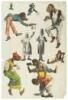 Two sheets with racist color lithographed cut-outs of African American stereotypes - 5