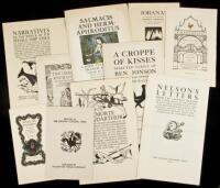 Collection of prospectuses for publications by the Golden Cockerel Press and a few other items