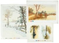 Three chromolithograph landscapes from L. Prang & Co.