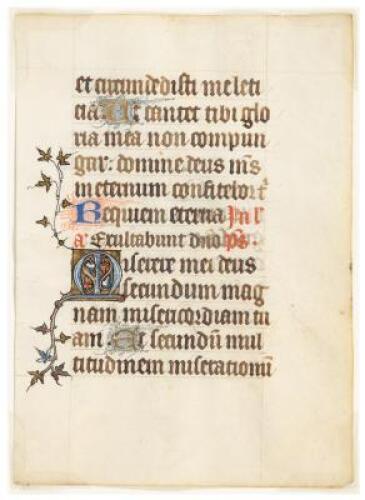 Illuminated Manuscript Leaf from A Book Of Hours