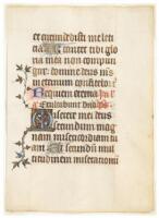 Illuminated Manuscript Leaf from A Book Of Hours