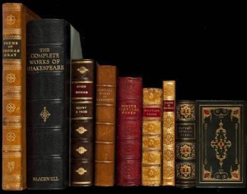 Eight finely bound volumes of literature