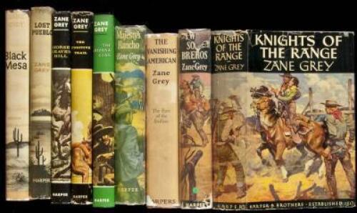 Twenty-nine volumes by Zane Grey